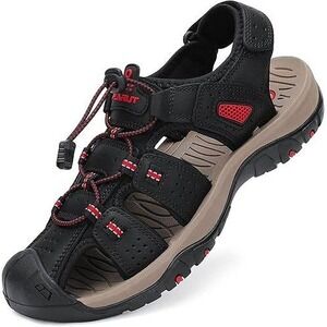 FLARUT Women's 11 / Men's 10 US Outdoor Hiking Sport Closed Toe Sandals Black L